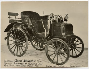 Vintage Photo Car 1895 -1896 4 Wheels Transportation 4" x 4.25"