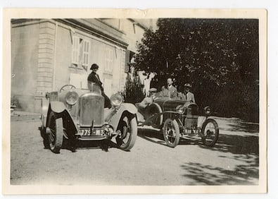 Antique Original Photo Autos, 1910 2.25" x 3.25"