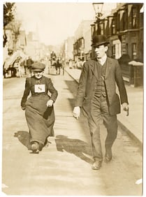 Historical Photo Mrs Harden Walking 8 Miles 6.5" x 4.75" by Forbin