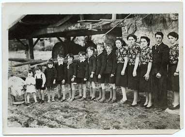 Vintage Photo Family Cesbron in France, 1941 5" x 7"