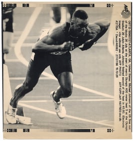 Vintage Original Sports AFP News Telephoto Atlanta MICHAEL JOHNSON, 1996