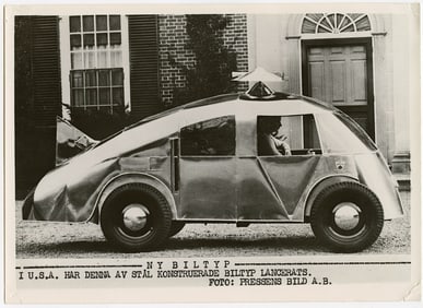 Swedish Photo: American Steel Constructed Car Pioneers 6" x 8.25