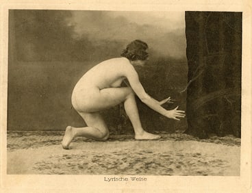 Vintage / Antique Female Artistic French Nude Gravure Lyrische Weise
