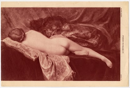 Vintage / Antique Female Artistic French Nude Gravure by A PENOT