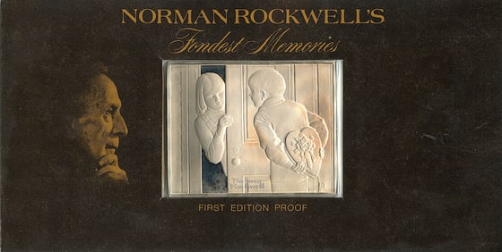 1973 NORMAN ROCKWELL Silver Ingot 1st Ed. Proof