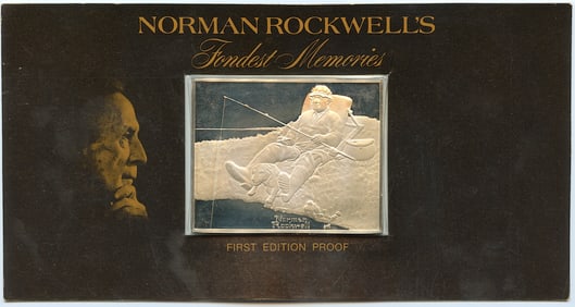 1973 NORMAN ROCKWELL Silver Ingot 1st Ed. Proof