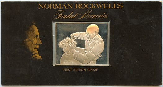 1973 NORMAN ROCKWELL Silver Ingot 1st Ed. Proof