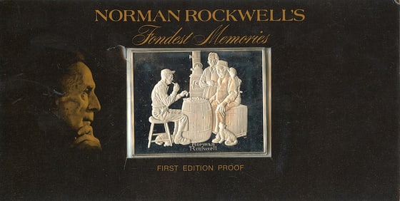 1973 NORMAN ROCKWELL Silver Ingot 1st Ed. Proof