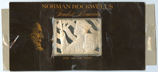 1973 NORMAN ROCKWELL Silver Ingot 1st Ed. Proof
