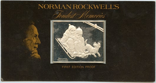 1973 NORMAN ROCKWELL Silver Ingot 1st Ed. Proof