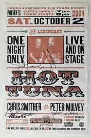 Vintage Original Poster HOT TUNA Hand Signed Autographed