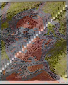 Original Art on Canvas A Portrait of  SOL LEWITT Conceptual Minimalism