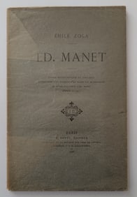 1st Ed. 1867 MANET Etude Biographique et Critique by Emile Zola