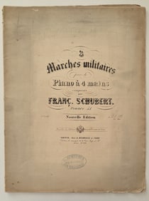 Antique Rare Music Book Marches Militaires FRANC. SCHUBERT