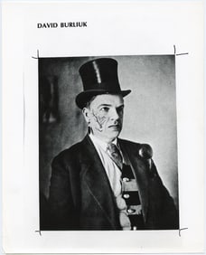 Gelatine Photo DAVID BURLIUK in Futurist Costume c. 1913