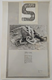 1974 Art Photograph PETER HUTCHINSON From Alphabet Series