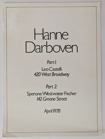 HANNE DARBOVEN Catalog Leo Castelli, April 1978