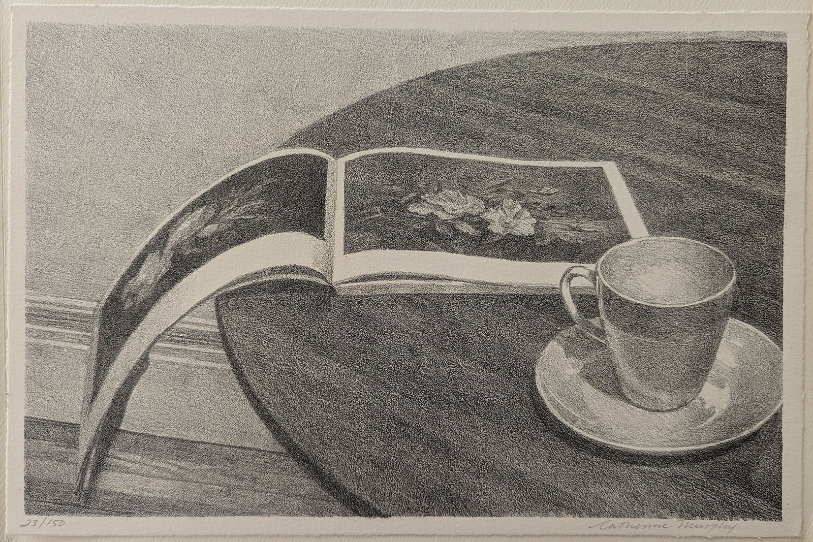 CATHERINE MURPHY Hand Signed Lithograph L.Ed. 23/150 , 1974: The provenance of this lot is from the estate of a deceased formal art collector in Miami, FL. The dimensions are Approx. 8" x 12". Please see all the included images to read all related information a