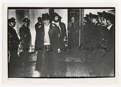 1973 Photo Print JOSEPH BEUYS Democracy Is Merry  5" x 7"