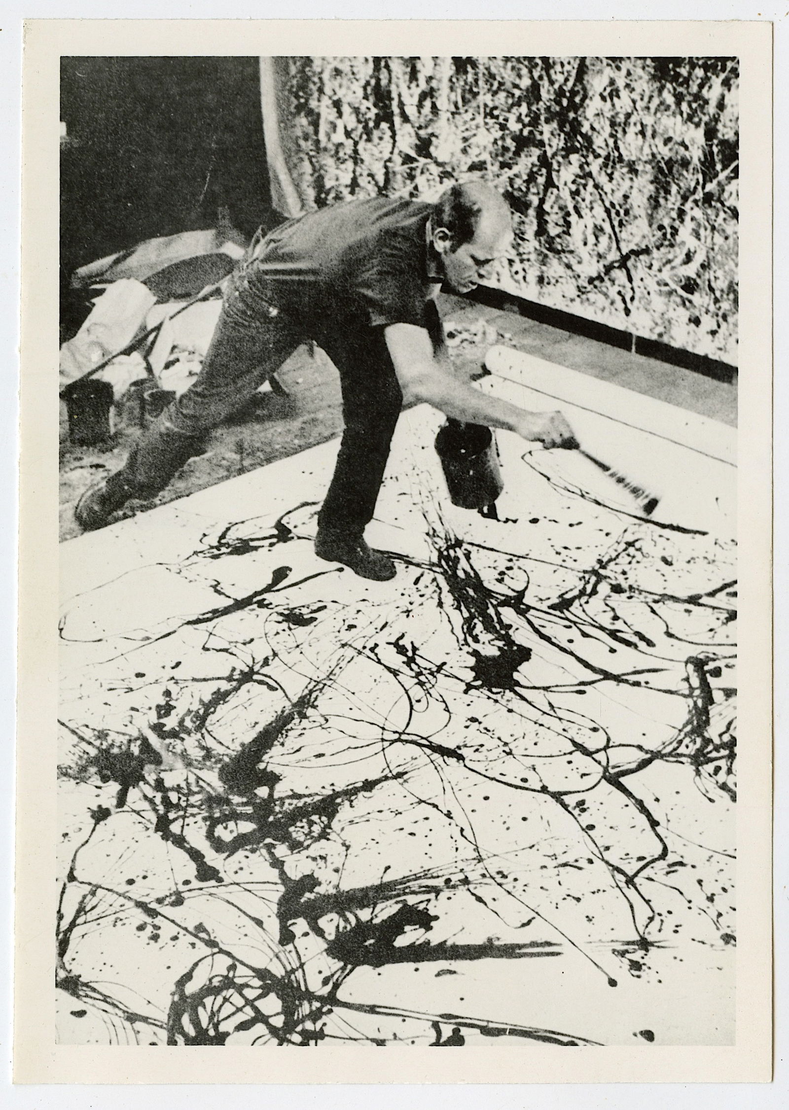 Photo of JACKSON POLLOCK Photographer Hans Namuth: The provenance of this lot is from the estate of a deceased formal art collector in Miami, FL. The dimensions are Approx. 10" x 8". Please see all the included images to read all related information a