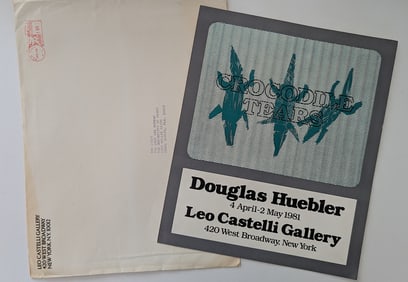 Advertising Card DOUGLAS HUEBLER at Leo Castelli Gallery, NYC 1981