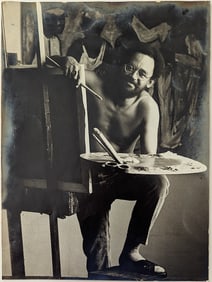 Vintage Silver Gelatine Photo African American Artist Modernist