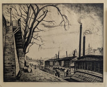 Etching 1930s  by ENRIQUE CARAVIA (1905-1922) L. Ed. 6/25