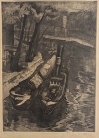 Etching 1930s  by ENRIQUE CARAVIA (1905-1922) L. Ed. 8/12