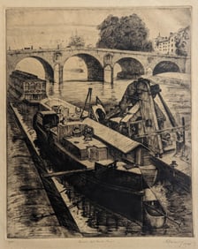 Etching 1930s  by ENRIQUE CARAVIA (1905-1922) L. Ed. 5/25