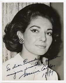 OPP!!! Autographed Scarce Collectors MARIA CALLAS