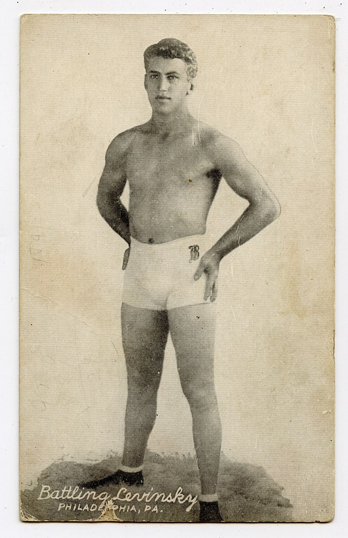 Rare AUTHENTIC Vintage Antique Scarce BOXING Card BATTLING LEVINSKY: The provenance of this lot is from the private collection of the father (inheritance) of it's last owner in FL. This is real original antique card (No a later reproduction) mainly produced during the 