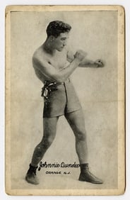 Rare AUTHENTIC Vintage Antique Scarce BOXING Card JOHNNY DUNDEE