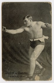 Rare AUTHENTIC Vintage Antique Scarce BOXING Card TOMMY BURNS