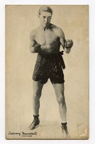 Rare AUTHENTIC Vintage Antique Scarce BOXING Card SAMMY MANDELL