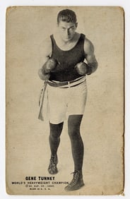 Rare AUTHENTIC Vintage Antique Scarce BOXING Card GENE TUNNEY
