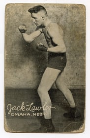 Rare AUTHENTIC Vintage Antique Scarce BOXING Card JACK LAWLER