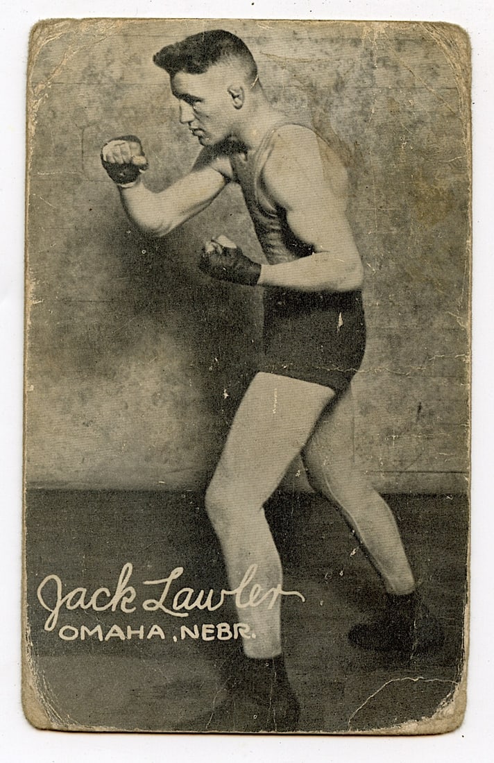 Rare AUTHENTIC Vintage Antique Scarce BOXING Card JACK LAWLER: The provenance of this lot is from the private collection of the father (inheritance) of it's last owner in FL. This is real original antique card (No a later reproduction) mainly produced during the 
