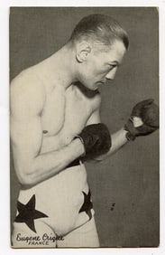 Rare AUTHENTIC Vintage Antique Scarce BOXING Card EUGENE CRIQUI