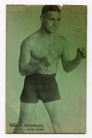 Rare AUTHENTIC Vintage Antique Scarce BOXING Card WILLIE HARMON