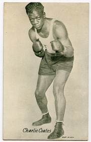 Rare AUTHENTIC Vintage Antique Scarce BOXING Card  CHARLIE COATES