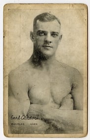 Rare AUTHENTIC Vintage Antique Scarce WRESTLING Card EARL CADDOCK