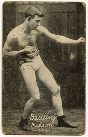 Rare AUTHENTIC Vintage Antique Scarce BOXING Card BATTLING NELSON