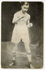 Rare AUTHENTIC Vintage Antique Scarce BOXING Card CARL TREMAINE