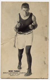 Rare AUTHENTIC Vintage Antique Scarce BOXING Card GENE TUNNEY