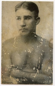 Rare AUTHENTIC Vintage Antique Scarce BOXING Card IRISH JOHNNY CURTIN