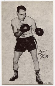Rare AUTHENTIC Vintage Antique Scarce BOXING Card BOBO OLSON