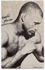 Rare AUTHENTIC Vintage Antique Scarce BOXING Card HAROLD JOHNSON