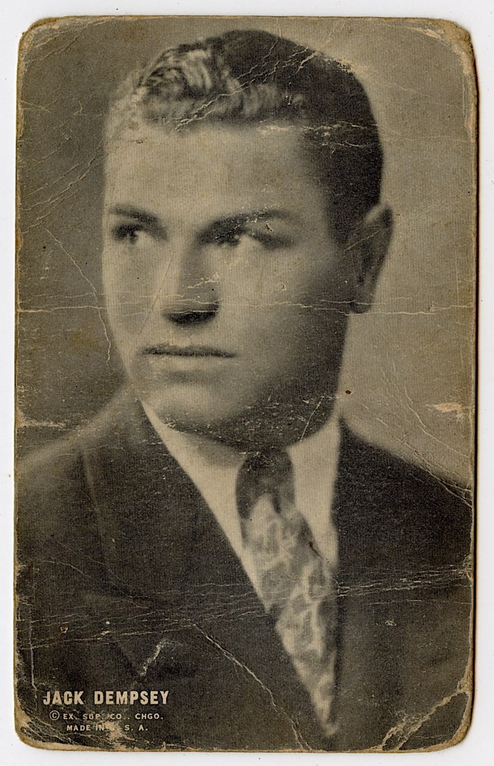 Rare AUTHENTIC Vintage Antique Scarce BOXING Card JACK DEMPSEY: The provenance of this lot is from the private collection of the father (inheritance) of it's last owner in FL. This is real original antique card (No a later reproduction) mainly produced during the 