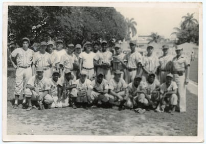 Vintage Original Baseball Team Agfa Bovira Photo 1950s  5" x 7"