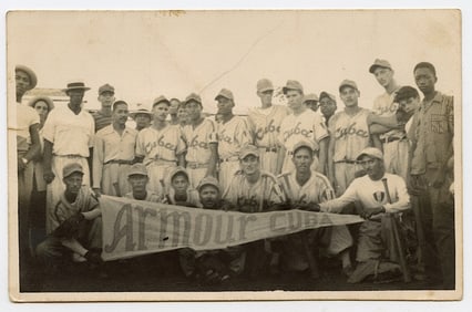 Vintage Original Baseball Cuba Team Photo 1940s  3.75" x 5.75"